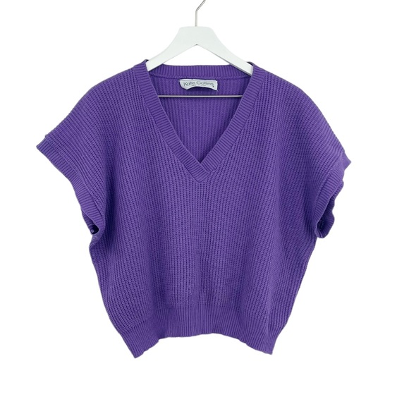 American Vintage Sweaters - American Vintage Y2K Cropped Purple Sweater SZ M